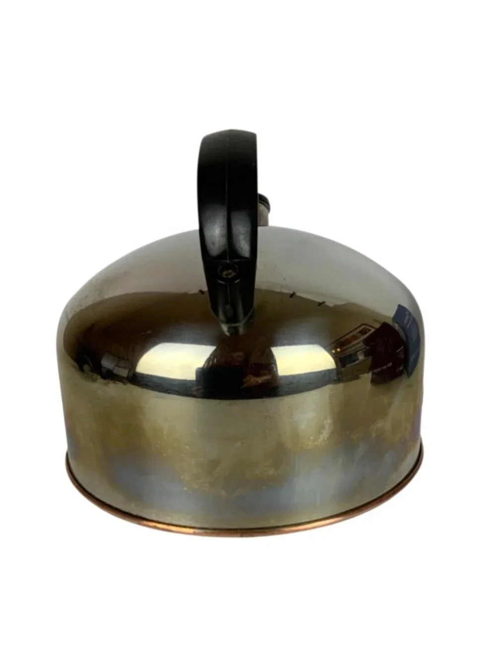 Revere Ware Stainless Steel Copper Bottom Whistling Tea Kettle 3.5 Quart 1995